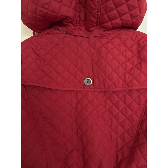 Weatherproof Women's Red LG Quilted Chore Jacket Coat Adjustable Waist Farm Barn - Picture 6 of 9